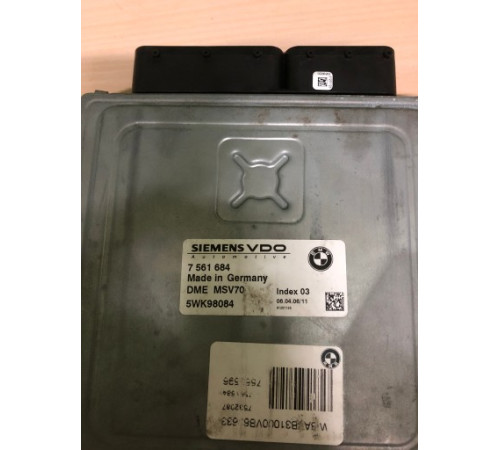 КОМПЬЮТЕР BMW E60 E90 3.0 7561684 5WK98084 MSV70