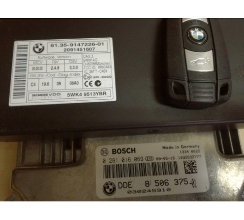 BMW 318d 118D компьютер 8506375 N47 143KM CAS ключ
