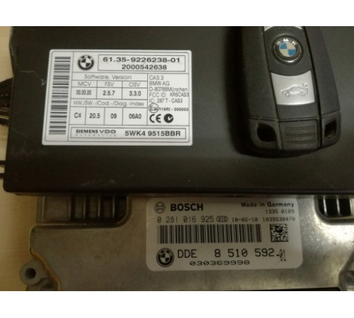 BMW 318d 118D компьютер 8510592 N47 143KM CAS ключ