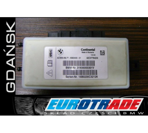 BMW F30 F32 F10 F01 X3 X5 X6 модуль подушки безопасности 9350003