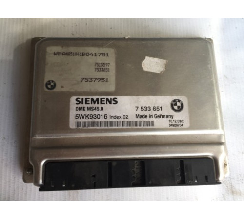 Компьютер BMW X3 E46 E60 E83 7533651 DME MS45.0