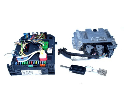 citroen C3 компьютер ключ зажигания 9666952180 0281013872