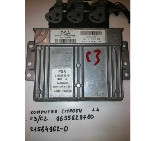 Драйвер двигателя CITROEN C2 C3 1.4 8V 9655829780