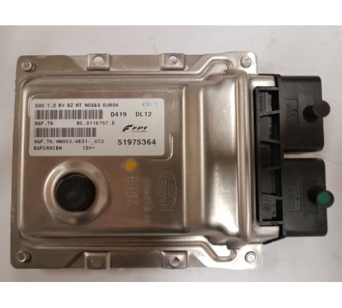 КОМПЬЮТЕР FIAT 500 1.2 8V 51975364 9GF.T6 DL12