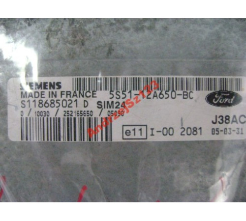 Форд Ка компьютер 1.3 8V 5s51-12a650-BC