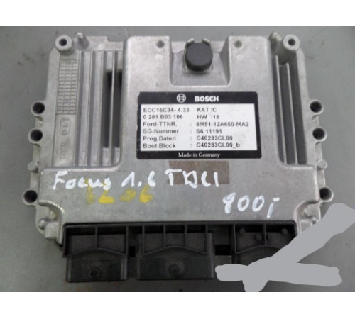 КОМПЬЮТЕР FORD FOCUS 1.6 TDCI 8M51 - 12A650-MA2