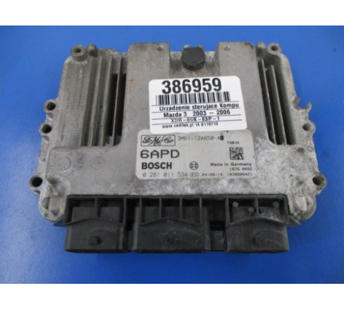 MAZDA 3 1.6 CiTD компьютер 3M61-12A650-AC 0281011534