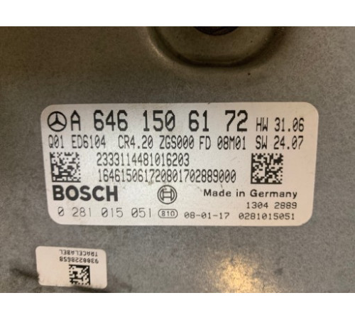 MERCEDES SPRINTER 906 компьютер двигателя A6461506172