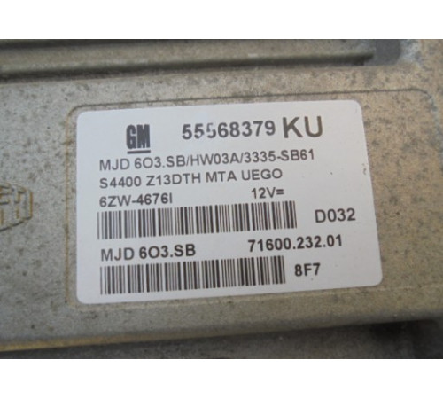 OPEL CORSA D 1,3 DTH КОМПЬЮТЕР 55568379 KU + PIN