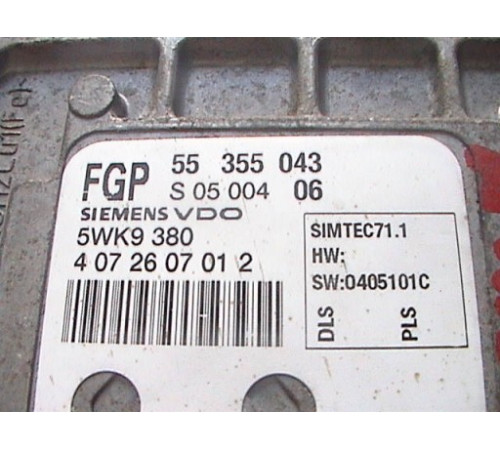 ДРАЙВЕР КОМПЬЮТЕР OPEL MERIVA 1.8 Z18XE 55355043