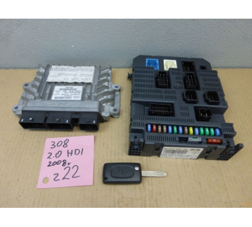 компьютер bsi комплект PEUGEOT 308 2.0 HDI 9663548180