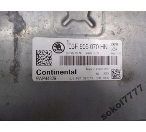 компьютер Skoda Roomster 2013R 1.2 TSI 03F906070HN