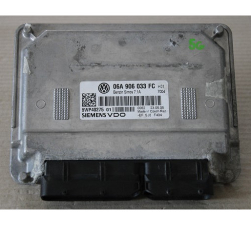 SKODA КОМПЬЮТЕР ДВИГАТЕЛЯ 06A906033FC 5WP40275